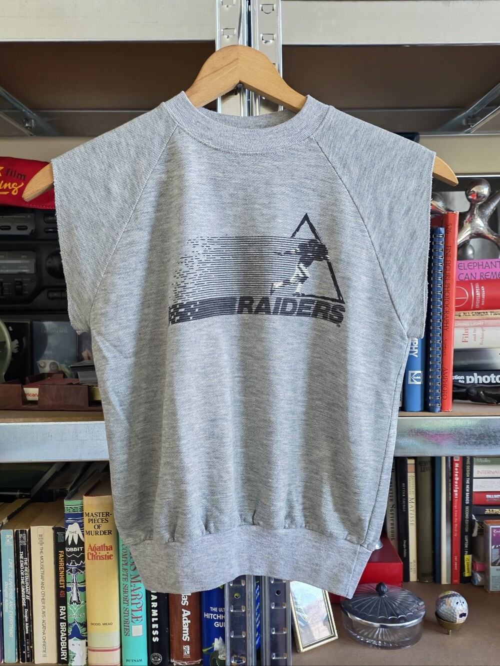 1980s | LA Raiders NFL Sweatshirt Vintage Cut Off